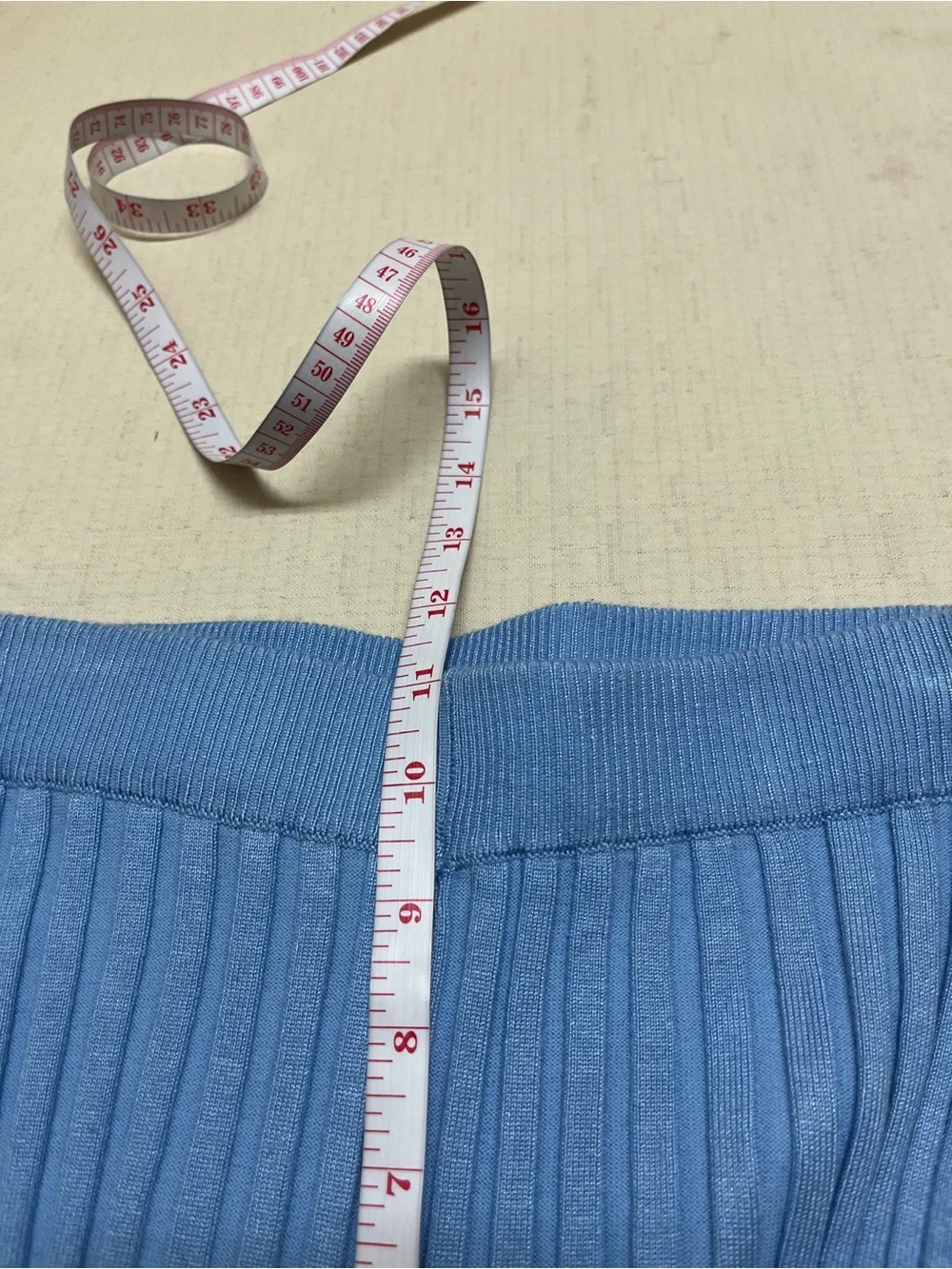 NWT White Fox Boutique M blue rib knit pants